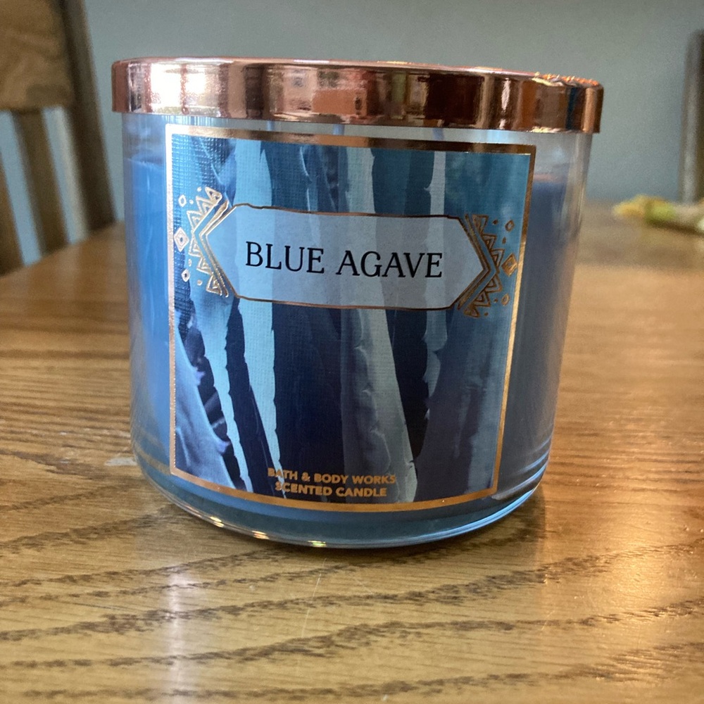 Bath & Body Works Blue Agave 3 Wick Candle 14.5 oz Brand New